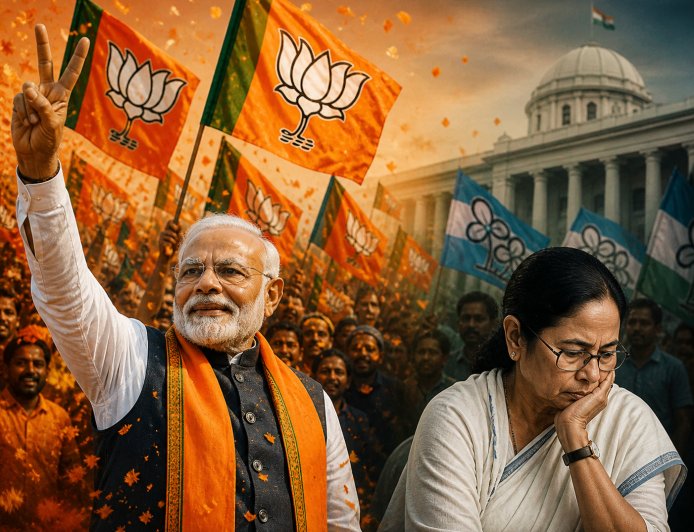 बंगाल में दीदी का किला ढहा, चली मोदी की सुनामी… रुझानों में BJP बहुमत के पार, क्या छुएगी 200 का जादुई आंकड़ा?