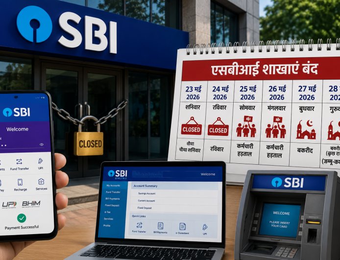 SBI ग्राहकों के लिए बड़ी खबर… 23 मई से 6 दिन तक बंद रहेंगी बैंक शाखाएं, पहले निपटा लें जरूरी काम