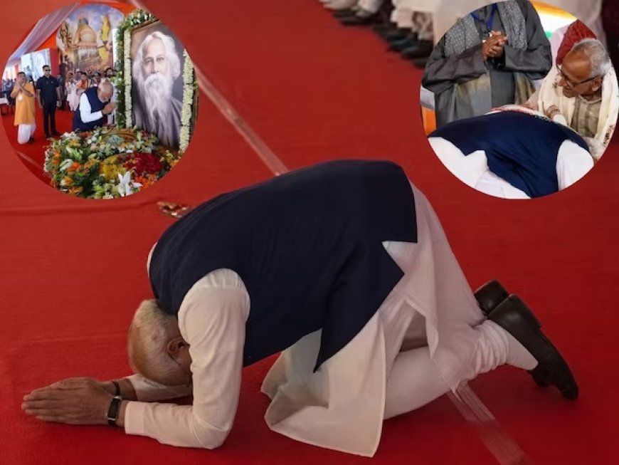 बंगाल में अधिकारी राज… पीएम मोदी ने जनता को किया दंडवत प्रणाम, 98 साल के कार्यकर्ता के छुए पैर
