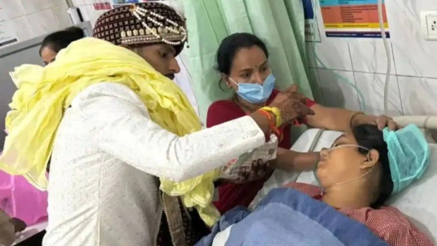 शादी के दिन हादसे का शिकार हुई दुल्हन, ICU में दूल्हे ने भरी मांग; अब लखनऊ में जिंदगी की जंग