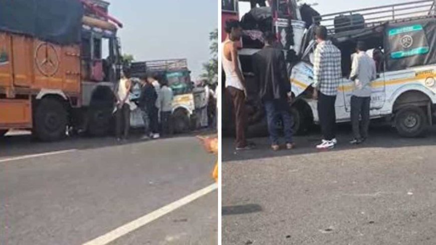 लखीमपुर खीरी में भीषण सड़क हादसा, ट्रक-मैजिक की टक्कर में 10 लोगों की मौत