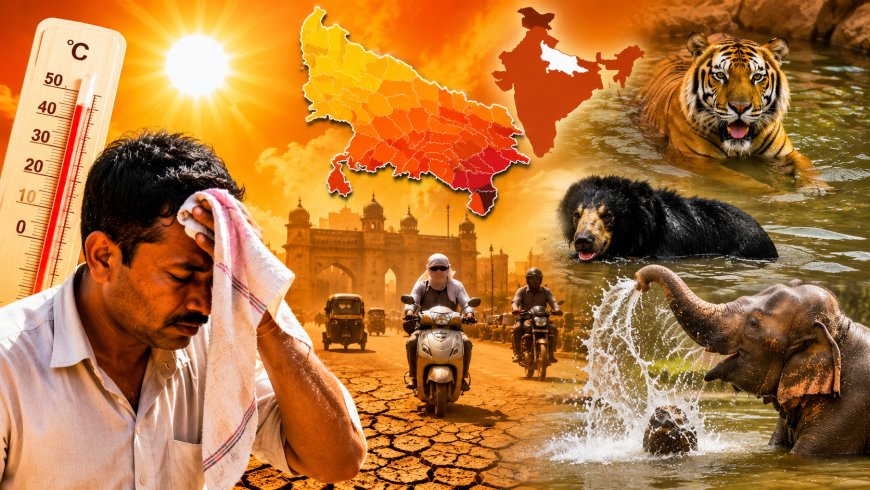 यूपी में आसमान से बरस रहे अंगारे, 45°C के पार पहुंचा पारा, दुनिया के 50 सबसे गर्म शहरों में से 28 यूपी के, जानिए कब मिलेगी राहत