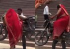 प्रतापगढ़ में रीलबाजी के चक्कर में पति बना बाहुबली, मंदिर के घाट पर पत्नी समेत बाइक को उठाया, वीडियो वायरल होते ही हरकत में आई पुलिस