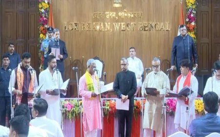 बंगाल में भाजपा सरकार का बड़ा कैबिनेट विस्तार, 35 नए मंत्रियों ने ली शपथ, 41 सदस्यीय हुआ मंत्रिमंडल