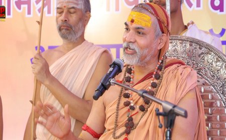 योगी आदित्यनाथ की शंकराचार्य ने की तारीफ, गविष्ठि यात्रा में गौहत्या और गौसेवा पर उठाए सवाल, बोले - गौहत्या रोकने वालों को दें वोट