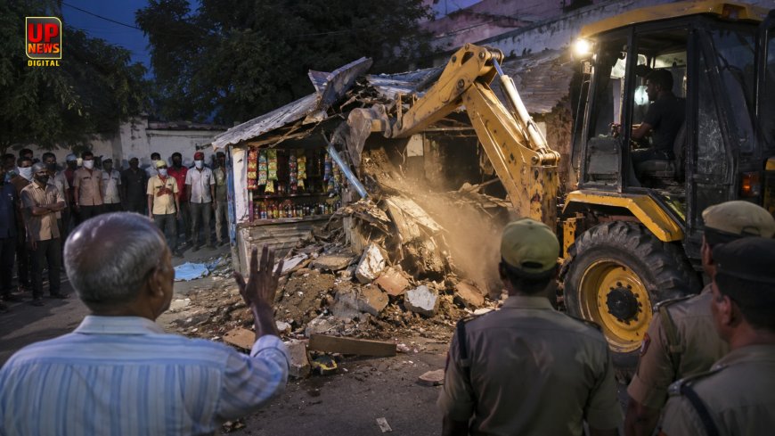यूपी में आधी रात बुलडोजर लेकर पहुंचा अफसर का बेटा, 70 नकाबपोशों संग ढहाई पड़ोसी की दुकान, CCTV के तार काटकर घर पर जड़े ताले