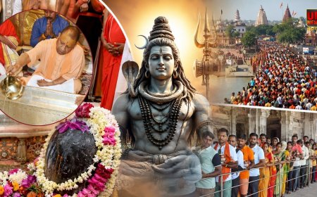सावन के पहले दिन शिवमय हुआ उत्तर प्रदेश: काशी में योगी ने किया बाबा विश्वनाथ का जलाभिषेक, मंदिरों में उमड़ा आस्था का सैलाब
