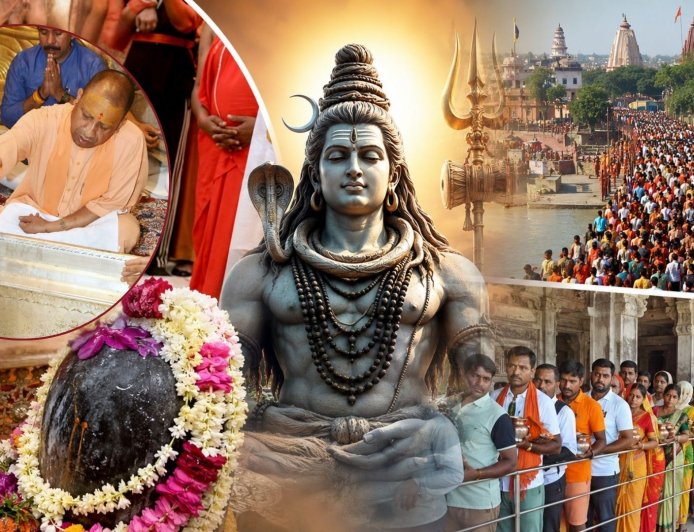 सावन के पहले दिन शिवमय हुआ उत्तर प्रदेश: काशी में योगी ने किया बाबा विश्वनाथ का जलाभिषेक, मंदिरों में उमड़ा आस्था का सैलाब