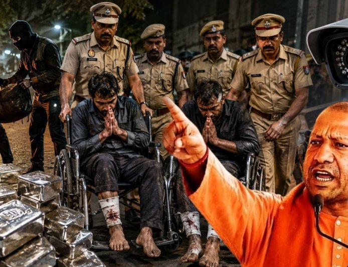 "योगी की पुलिस बहुत मारती है, अब नहीं आएंगे यूपी" 27 किलो चांदी लूटने वाले व्हीलचेयर पर हाथ जोड़कर मांगते रहे माफी, भोपाल से वाराणसी आकर की थी लूट 