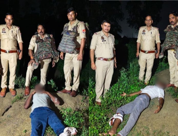फतेहपुर में चोरी-नकबजनी गैंग से पुलिस की मुठभेड़, दो बदमाशों के पैर में लगी गोली, मंदिर के घंटे, ट्यूबवेल मोटर और चोरी की बाइक बरामद