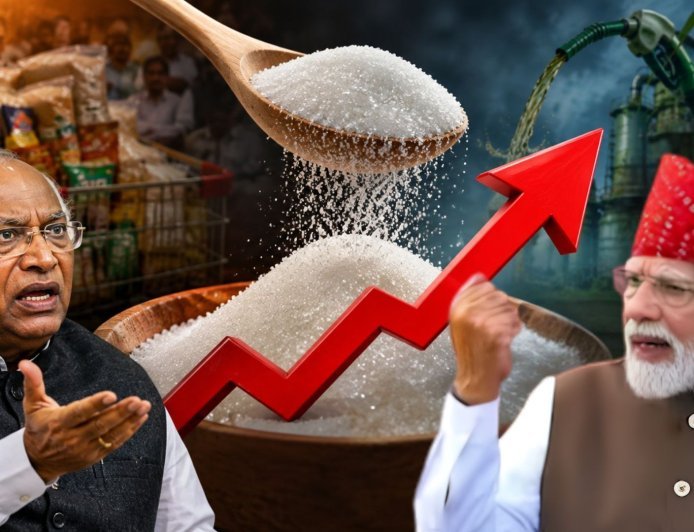 चीनी 3 महीने में 19 रुपए महंगी, खड़गे ने पूछा- ये कैसा आत्मनिर्भर भारत, सरकार बोली- एथेनॉल जिम्मेदार नहीं