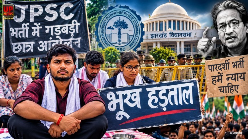 रांची में जंतर-मंतर जैसा आंदोलन, 7 छात्र बैठे भूख हड़ताल पर, भर्ती विवाद पर आर-पार का ऐलान, 7 अगस्त को विधानसभा घेरने की चेतावनी