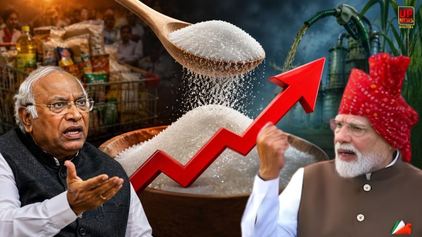 चीनी 3 महीने में 19 रुपए महंगी, खड़गे ने पूछा- ये कैसा आत्मनिर्भर भारत, सरकार बोली- एथेनॉल जिम्मेदार नहीं