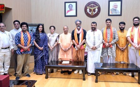 हनुमान अंश की टीम ने CM योगी से की मुलाकात, फिल्म की दिखाई झलकियां, शोभिनव बोले- शूटिंग के दौरान मंदिर में रुका, गांव वालों का खाया खाना