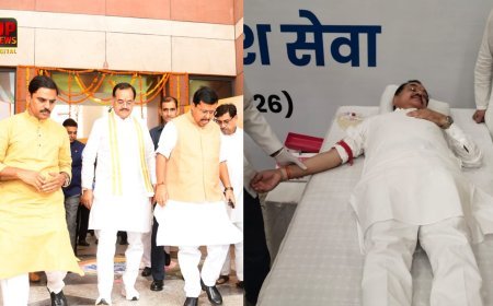 पीएम मोदी के जन्मदिन पर पूर्व विधायक बृजेश सौरभ ने केंद्रीय भाजपा कार्यालय में किया रक्तदान, राष्ट्रीय अध्यक्ष नितिन नवीन से की मुलाकात