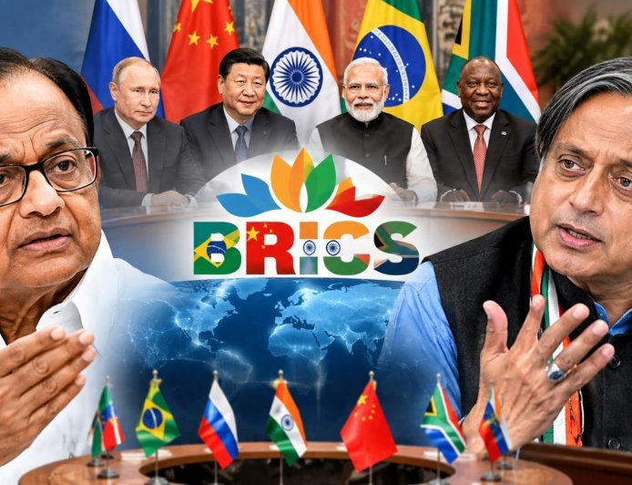 BRICS समिट पर कांग्रेस में अलग-अलग सुर, चिदंबरम ने पूछा- भारत को क्या मिला, थरूर बोले- 11 देशों को एक मंच पर लाना बड़ी ताकत