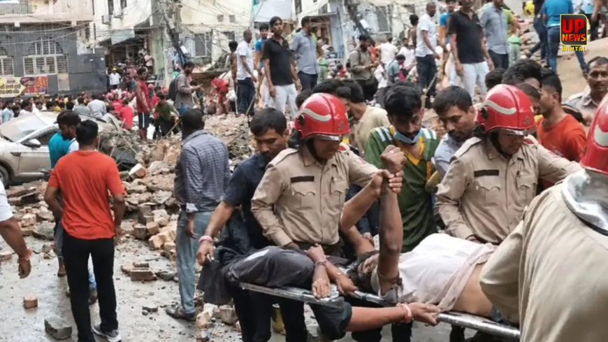 दिल्ली में 5 मंजिला इमारत भरभराकर गिरी, 1 की हुई मौत, सत्य निकेतन में मलबे में कई छात्र फंसेम, मौके पर पहुंची 12 रेस्क्यू टीमें