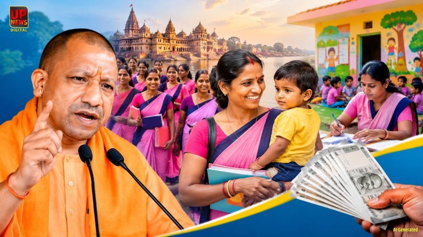 आंगनवाड़ी कार्यकर्ताओं का मानदेय 4 हजार बढ़ेगा, सहायिकाओं को भी मिलेगा 2 हजार का फायदा, अयोध्या से सीएम योगी करेंगे ऐलान