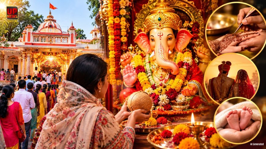 लखनऊ का अनोखा गणेश मंदिर, जहां मेहंदी से पूरी होती है शादी की मनोकामना, गणेश चतुर्थी पर 10 दिन तक उमड़ती है भीड़