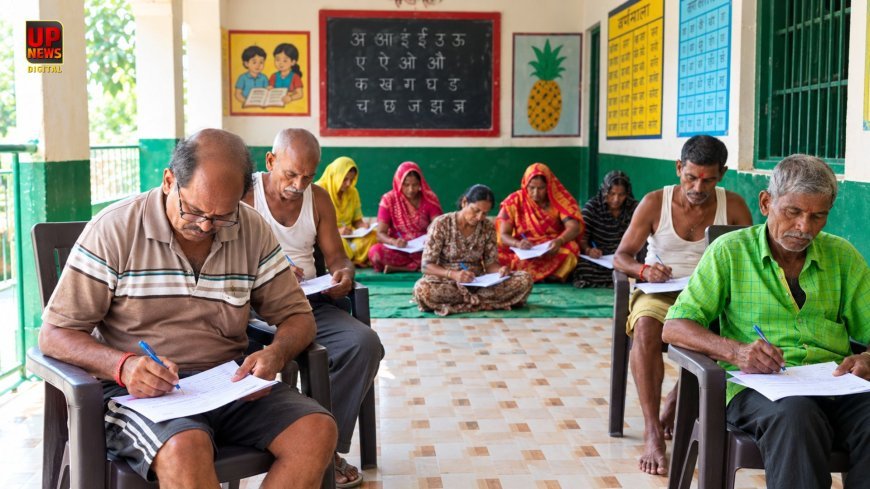 नाती-पोतों को स्कूल भेजते थे, अब खुद बने परीक्षार्थी, अमेठी में 289 बुजुर्गों ने दी साक्षरता परीक्षा