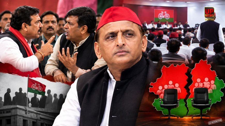 अखिलेश के सामने भिड़े सपा के दो नेता, बैठक में गाली-गलौज तक पहुंची बात, एक घंटे बाद एटा-कासगंज का पूरा संगठन भंग