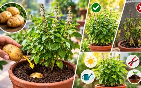 तुलसी की जड़ में आलू गाड़ने का ट्रेंड क्यों बढ़ा? पौधा घना करने के नाम पर कहीं कर न दें नुकसान, जानें हकीकत और सही तरीका