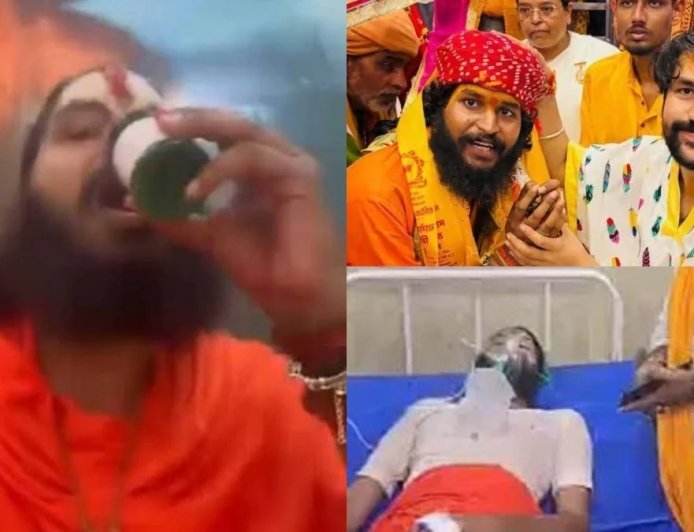 बस्ती में फेसबुक लाइव के दौरान पैड़ा वाले बाबा ने पिया जहर, धीरेंद्र शास्त्री की कथा न करा पाने का किया जिक्र, मेडिकल कॉलेज रेफर