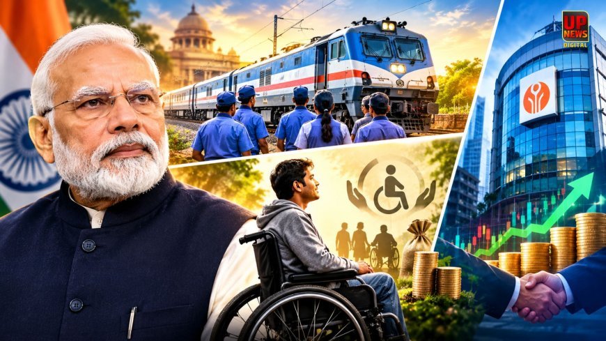मोदी कैबिनेट के 3 बड़े फैसले, 11.40 लाख रेलवे कर्मचारियों को 78 दिन का बोनस, दिव्यांग पेंशन के नियम बदले, IDBI बैंक में 60.72% हिस्सेदारी बिकेगी  